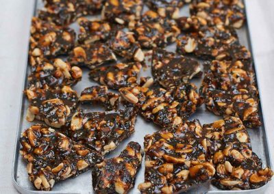 Peanut, Black Sesame and Ginger Brittle